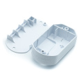 White ABS material industrial production machine parts are produced in injection moulds